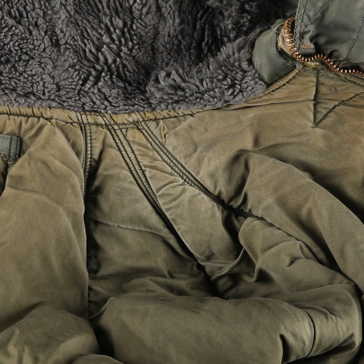 N-3B Military Flight Jacket, Men's Size L unclear Khaki type sage green Vintage Second Hand