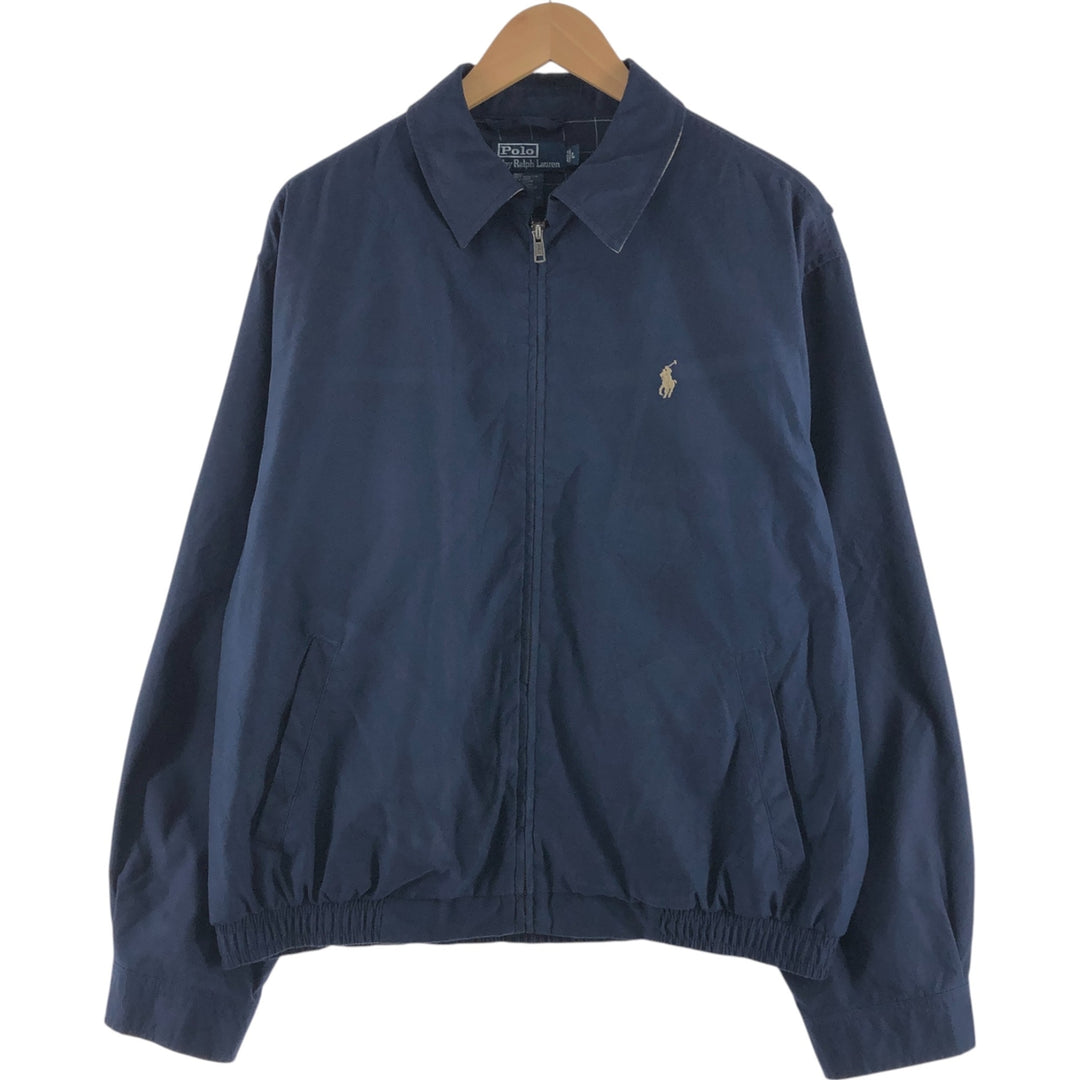 Ralph Lauren POLO by Ralph Lauren Swing Top Sports Jacket Men's L size cotton navy blue type Vintage Second Hand