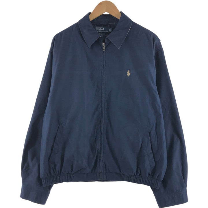 Ralph Lauren POLO by Ralph Lauren Swing Top Sports Jacket Men's L size cotton navy blue type Vintage Second Hand