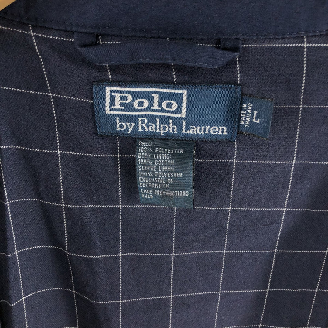 Ralph Lauren POLO by Ralph Lauren Swing Top Sports Jacket Men's L size cotton navy blue type Vintage Second Hand