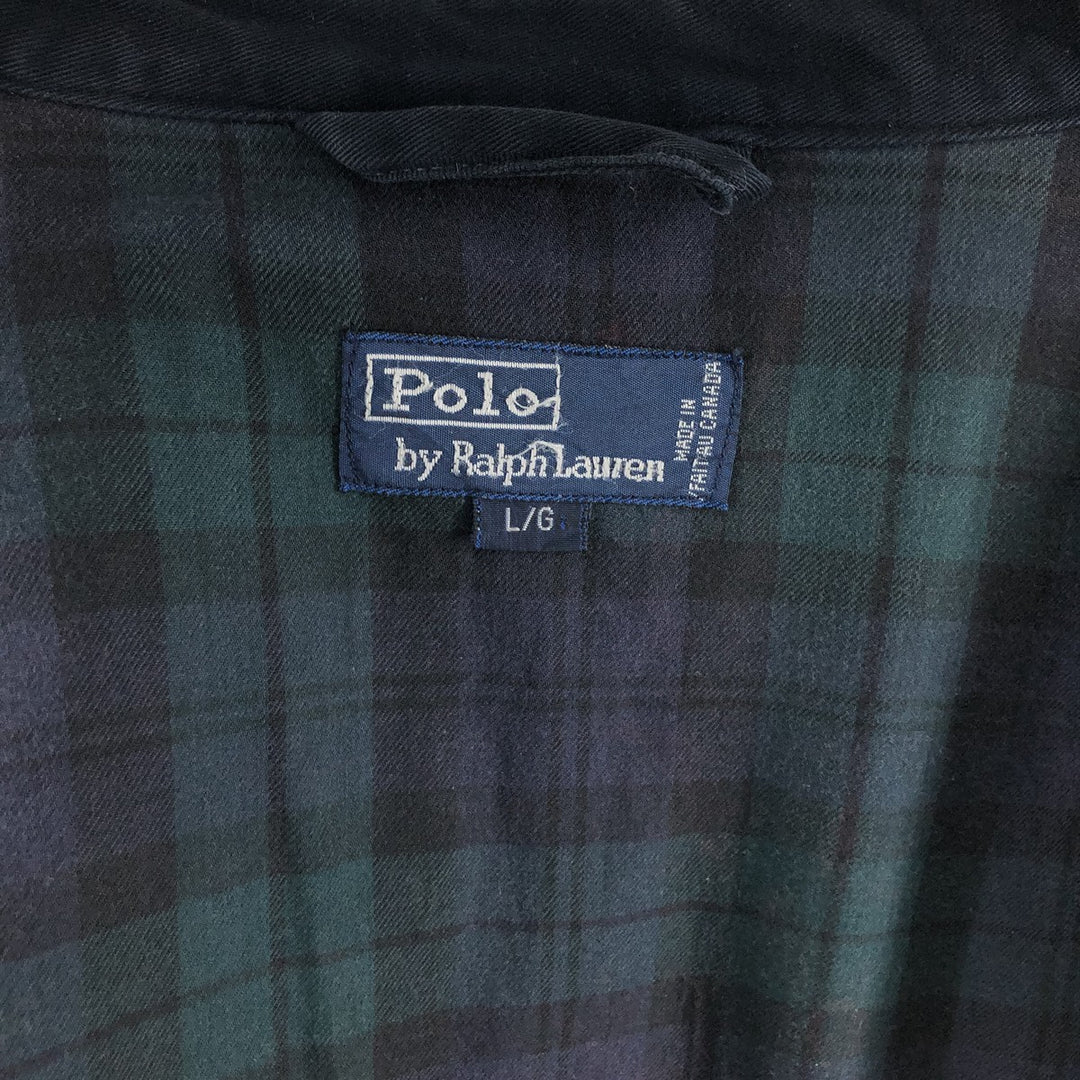 Ralph Lauren POLO by Ralph Lauren Swing Top Sports Jacket Men's L size cotton navy blue type Vintage Second Hand