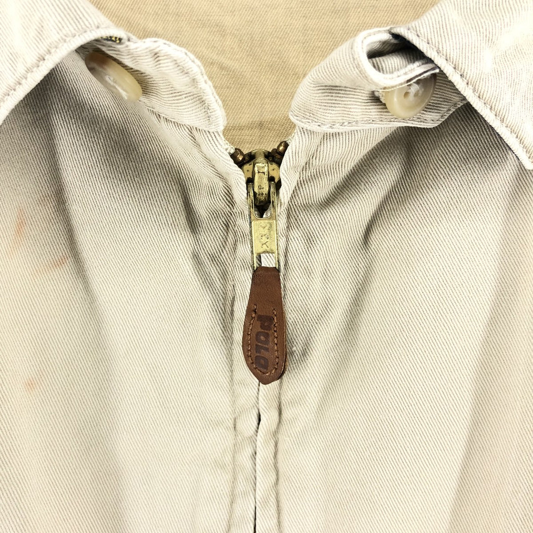 90'S Polo by Ralph Lauren swing top sports jacket, made in the USA, men's size L, vintage cotton Beige type Vintage Second Hand