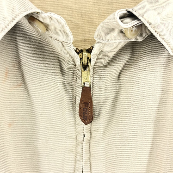 90'S Polo by Ralph Lauren swing top sports jacket, made in the USA, men's size L, vintage cotton Beige type Vintage Second Hand