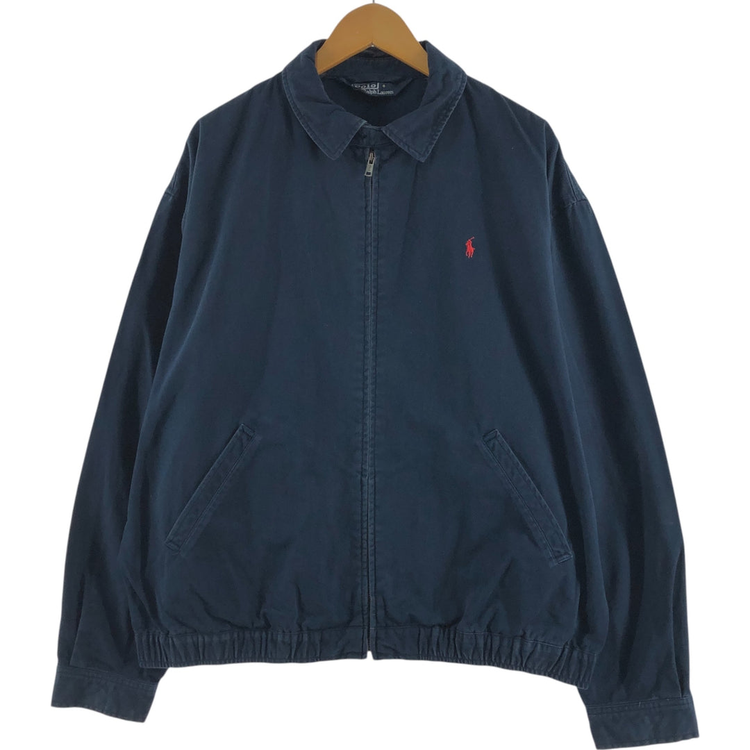 Ralph Lauren POLO by Ralph Lauren Swing Top Sports Jacket Men's XL cotton navy blue type Vintage Second Hand