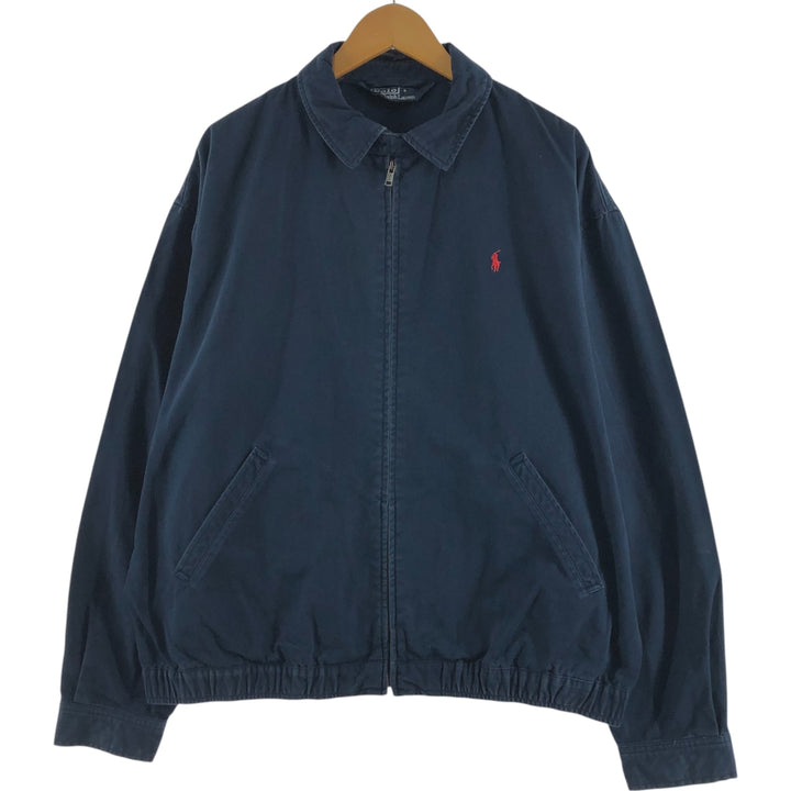 Ralph Lauren POLO by Ralph Lauren Swing Top Sports Jacket Men's XL cotton navy blue type Vintage Second Hand