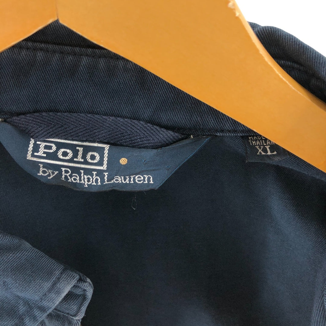 Ralph Lauren POLO by Ralph Lauren Swing Top Sports Jacket Men's XL cotton navy blue type Vintage Second Hand