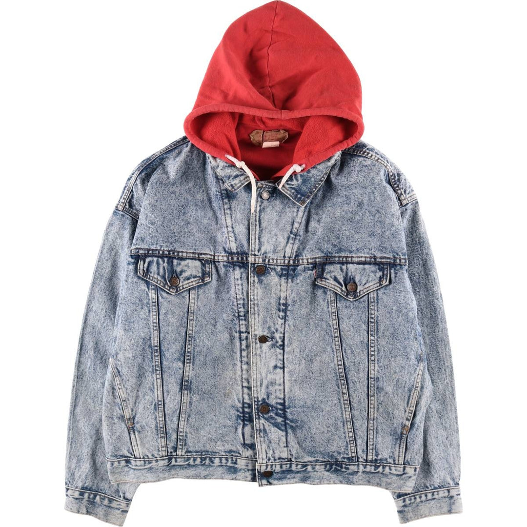 Levi's 75067-0219 Layered-style Chemical Wash Denim Jacket, Made in Canada, Men's XL, Vintage /evb009791