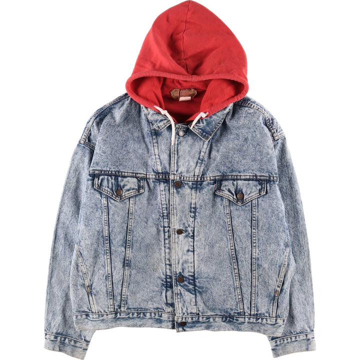 Levi's 75067-0219 Layered-style Chemical Wash Denim Jacket, Made in Canada, Men's XL, Vintage /evb009791