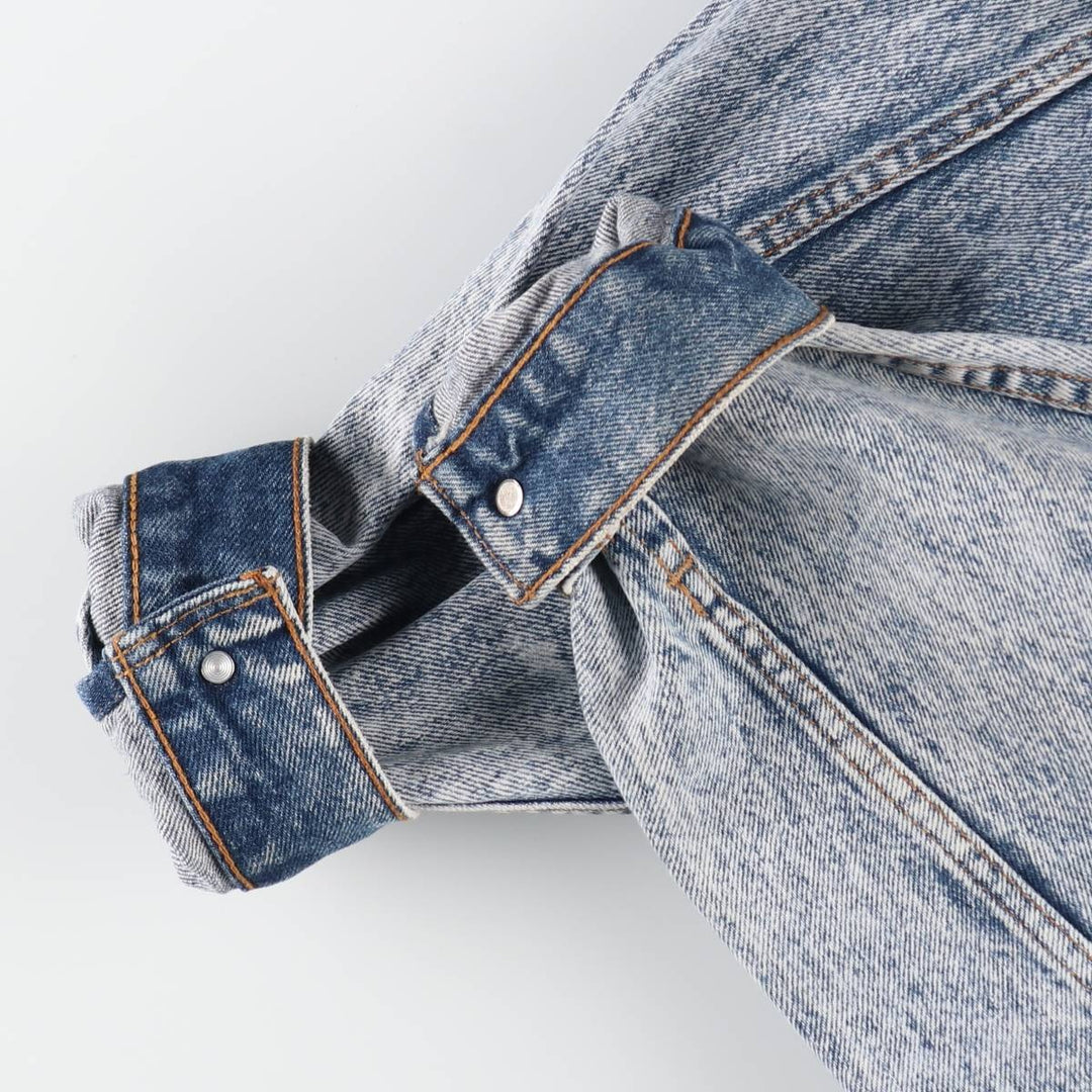 Levi's 75067-0219 Layered-style Chemical Wash Denim Jacket, Made in Canada, Men's XL, Vintage /evb009791