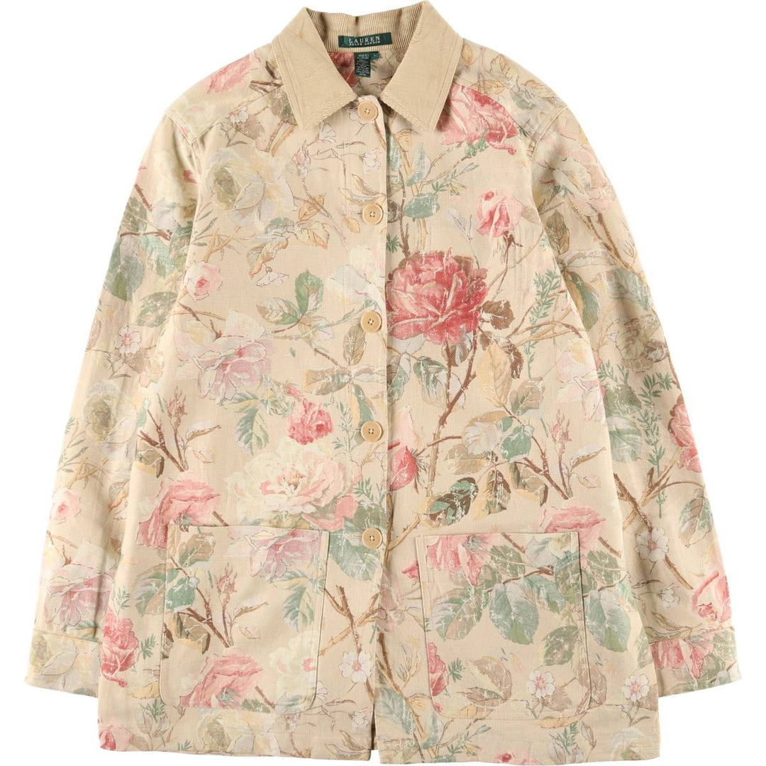 Ralph Lauren LAUREN Floral linen jacket for women, size L /evb009813