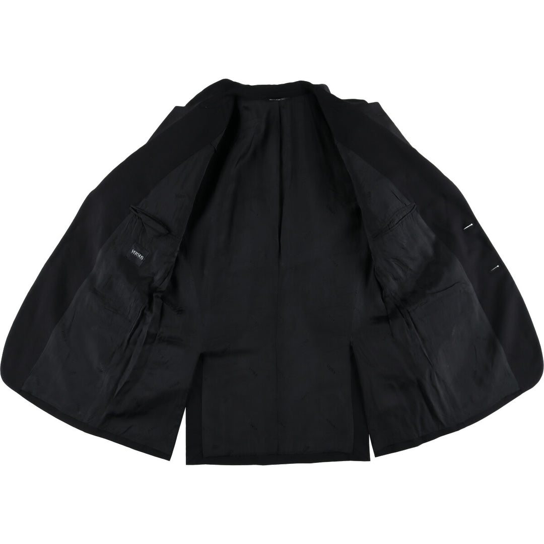 Versace VERSACE VERSUS VERSACE wool tailored jacket made in Italy men's size M wool black type Vintage Second Hand