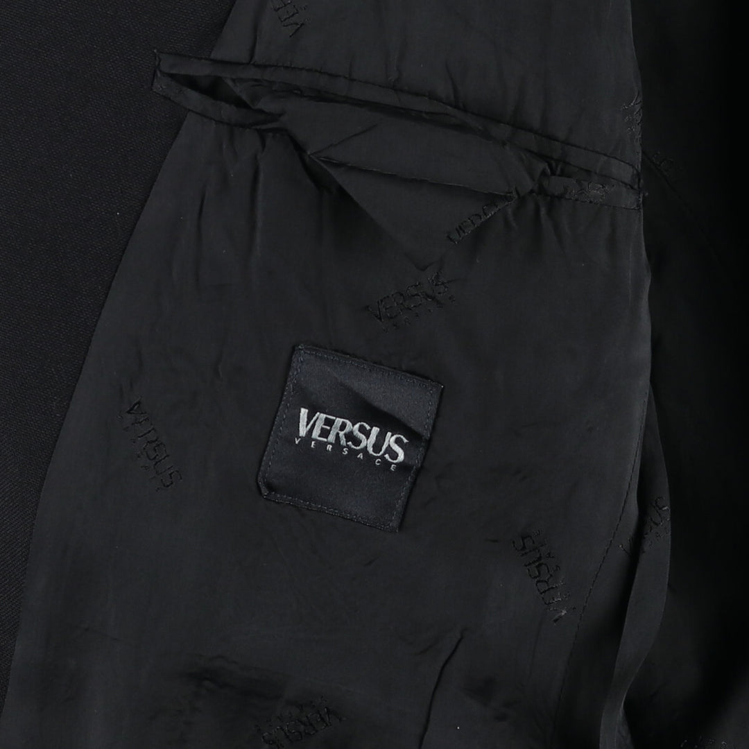 Versace VERSACE VERSUS VERSACE wool tailored jacket made in Italy men's size M wool black type Vintage Second Hand