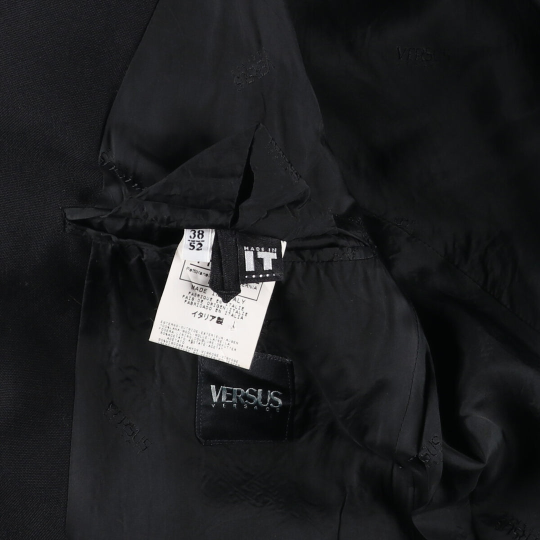 Versace VERSACE VERSUS VERSACE wool tailored jacket made in Italy men's size M wool black type Vintage Second Hand