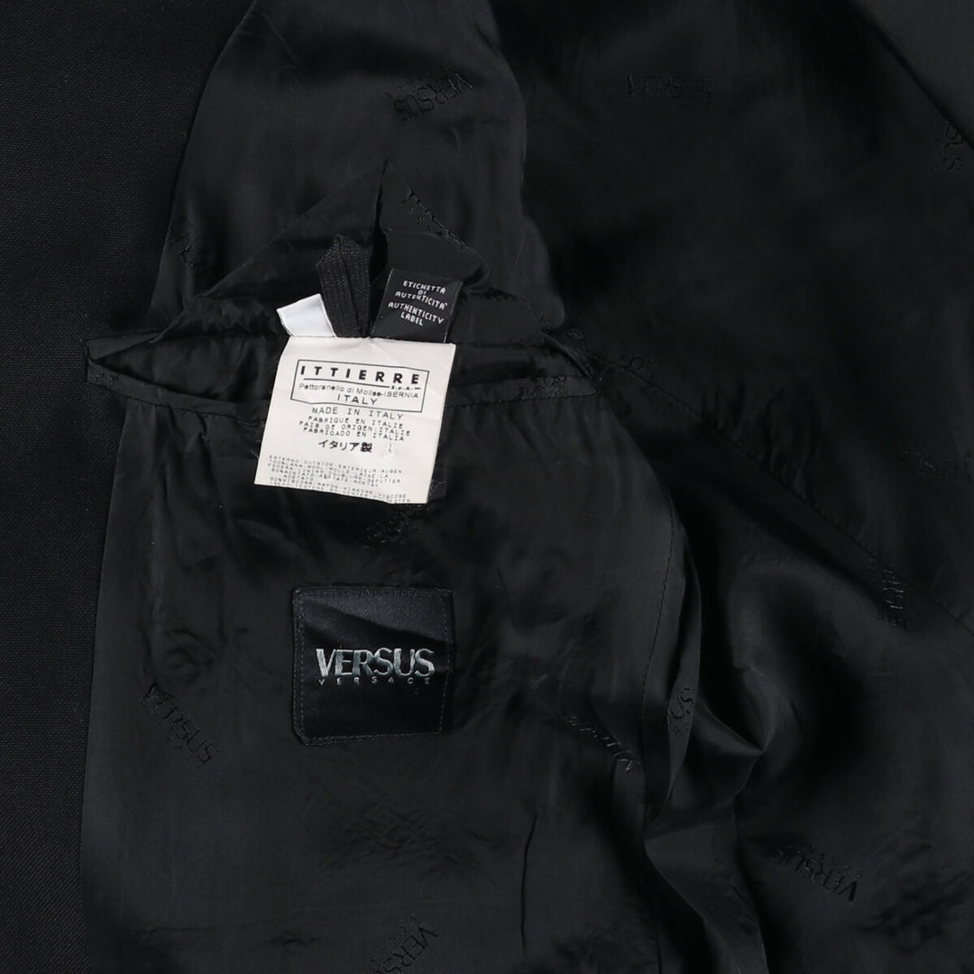 Versace VERSACE VERSUS VERSACE wool tailored jacket made in Italy men's size M wool black type Vintage Second Hand