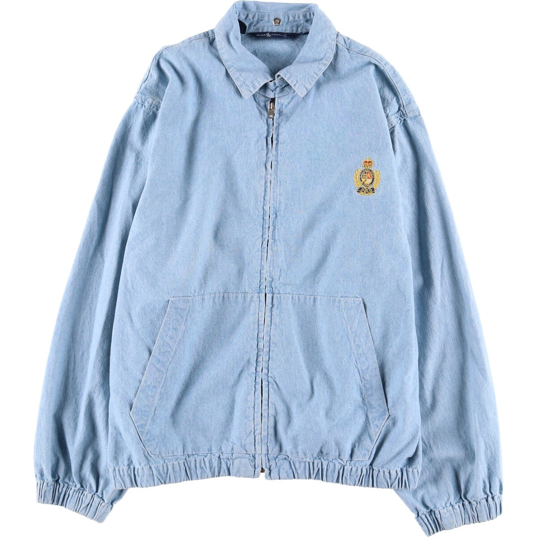 Ralph Lauren Chambray Swing Top Sports Jacket Men's Size L cotton blue type Vintage Second Hand