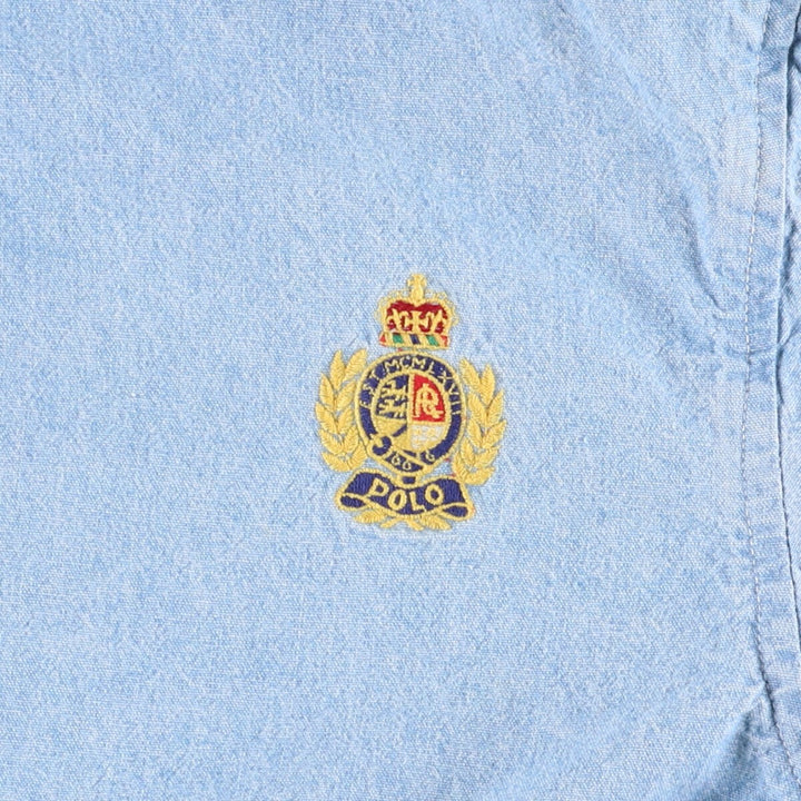 Ralph Lauren Chambray Swing Top Sports Jacket Men's Size L cotton blue type Vintage Second Hand