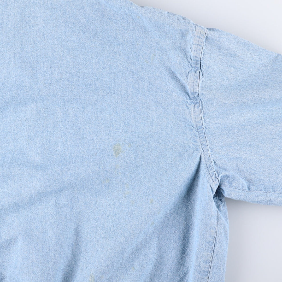 Ralph Lauren Chambray Swing Top Sports Jacket Men's Size L cotton blue type Vintage Second Hand