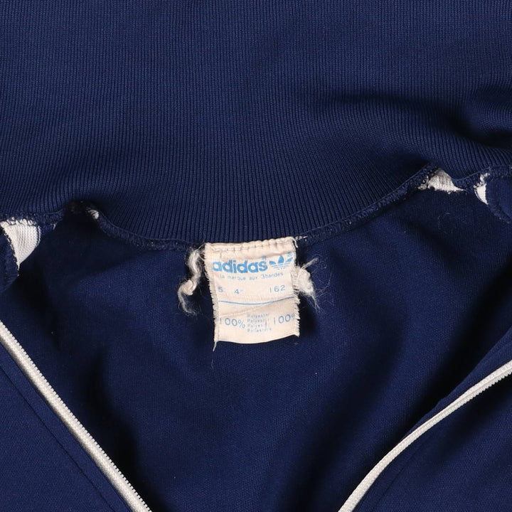Vintage 70s-80'S adidas track jacket, women's size M polyester navy blue type Vintage Second Hand