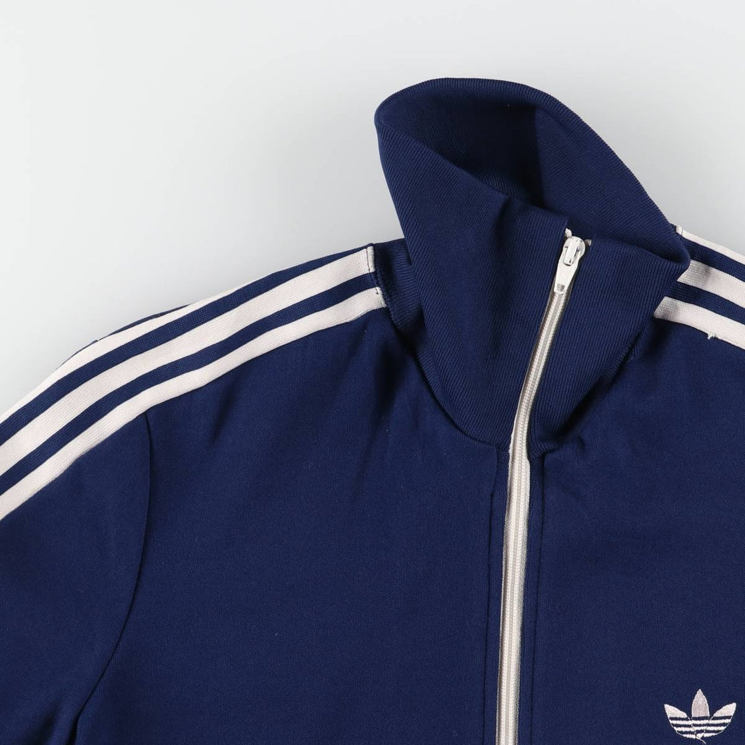 Vintage 70s-80'S adidas track jacket, women's size M polyester navy blue type Vintage Second Hand