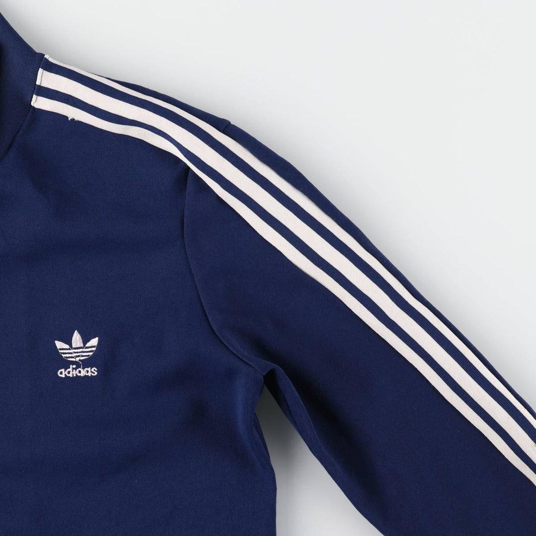 Vintage 70s-80'S adidas track jacket, women's size M polyester navy blue type Vintage Second Hand