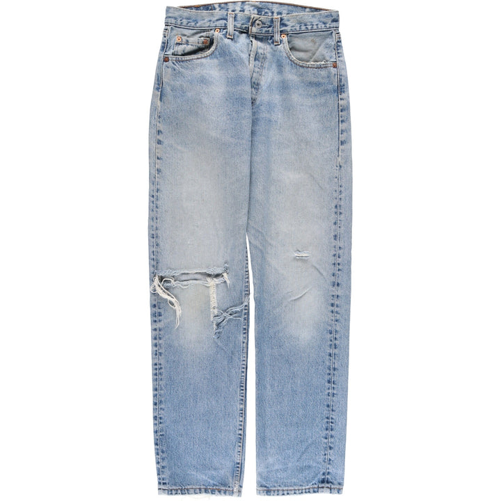 Levi's 517-0216 Euro model bootcut denim pants made in the UK, men's w30 equivalent cotton Blue type light blue Vintage Second Hand
