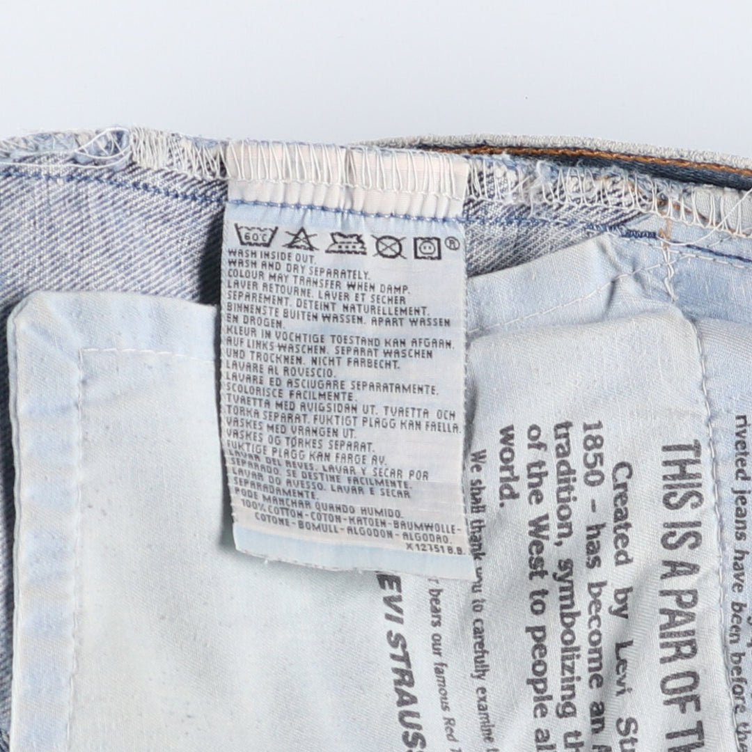 Levi's 517-0216 Euro model bootcut denim pants made in the UK, men's w30 equivalent cotton Blue type light blue Vintage Second Hand