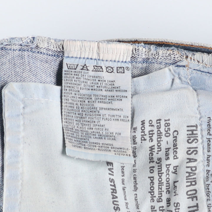 Levi's 517-0216 Euro model bootcut denim pants made in the UK, men's w30 equivalent cotton Blue type light blue Vintage Second Hand