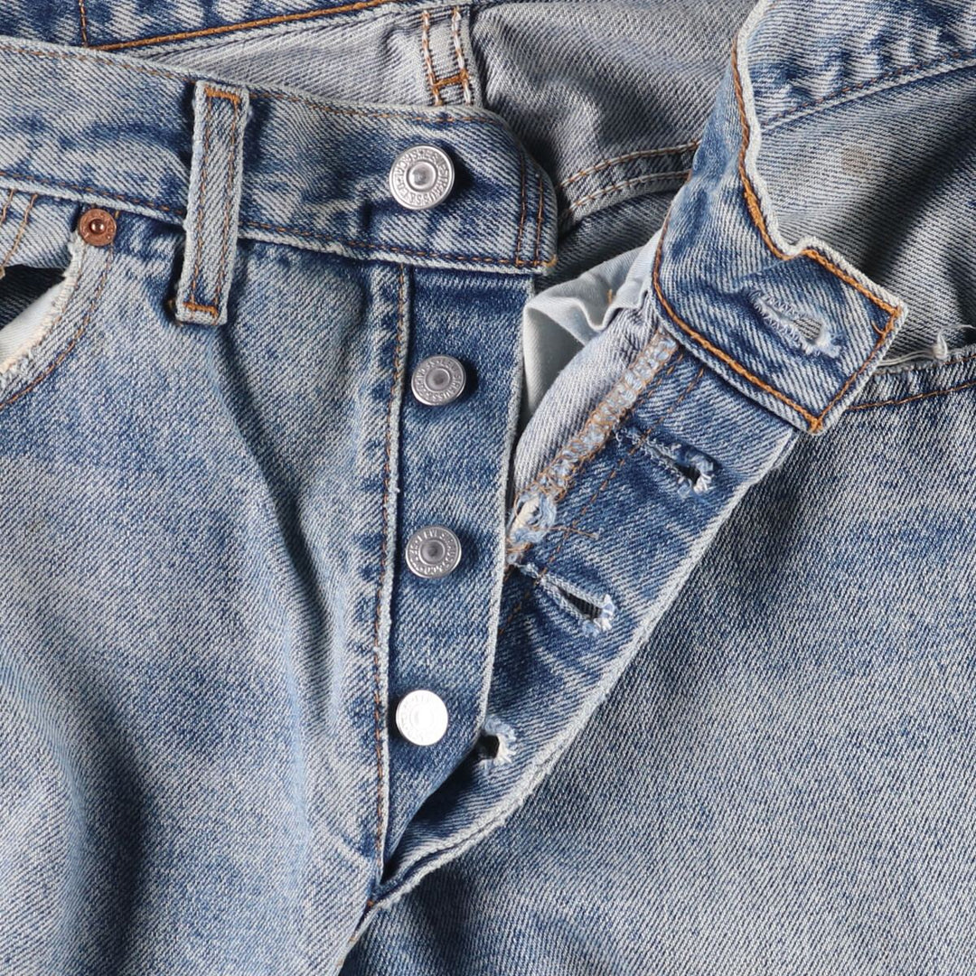 Levi's 517-0216 Euro model bootcut denim pants made in the UK, men's w30 equivalent cotton Blue type light blue Vintage Second Hand