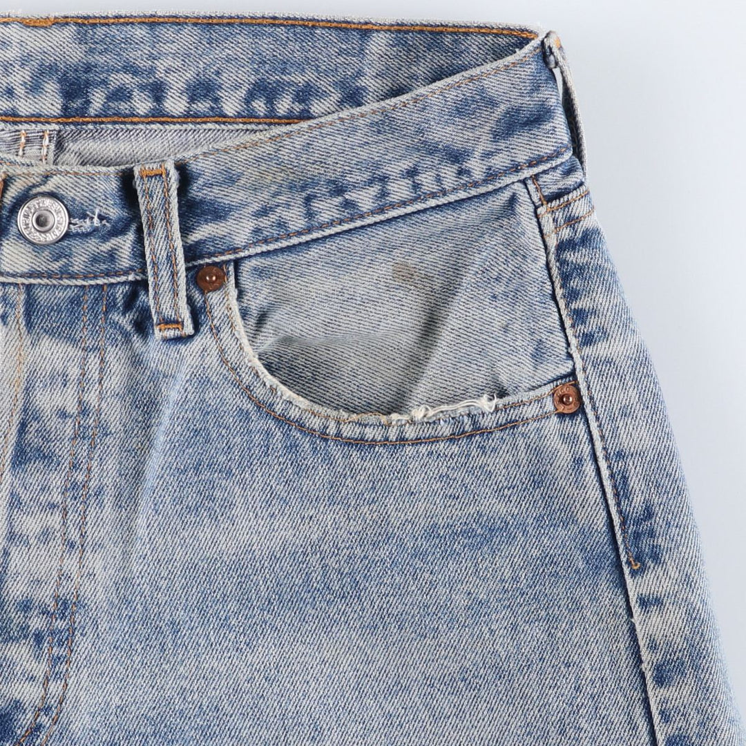 Levi's 517-0216 Euro model bootcut denim pants made in the UK, men's w30 equivalent cotton Blue type light blue Vintage Second Hand