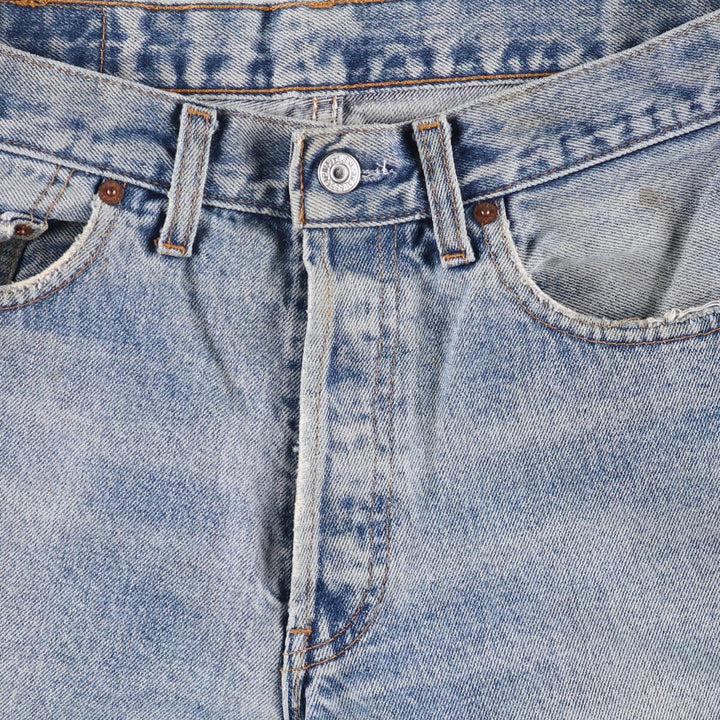 Levi's 517-0216 Euro model bootcut denim pants made in the UK, men's w30 equivalent cotton Blue type light blue Vintage Second Hand