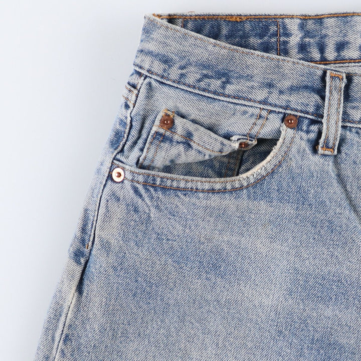 Levi's 517-0216 Euro model bootcut denim pants made in the UK, men's w30 equivalent cotton Blue type light blue Vintage Second Hand