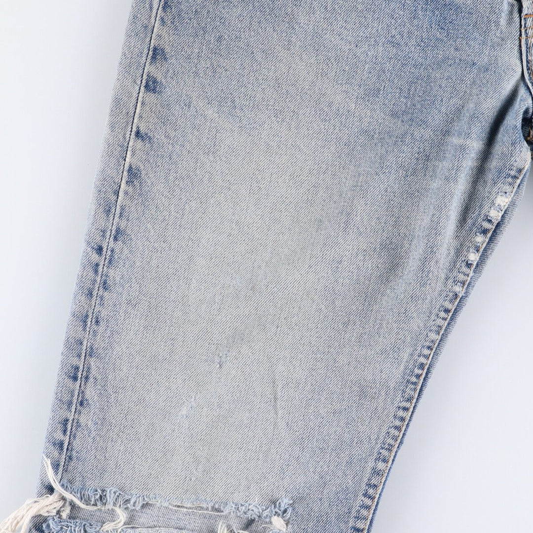 Levi's 517-0216 Euro model bootcut denim pants made in the UK, men's w30 equivalent cotton Blue type light blue Vintage Second Hand