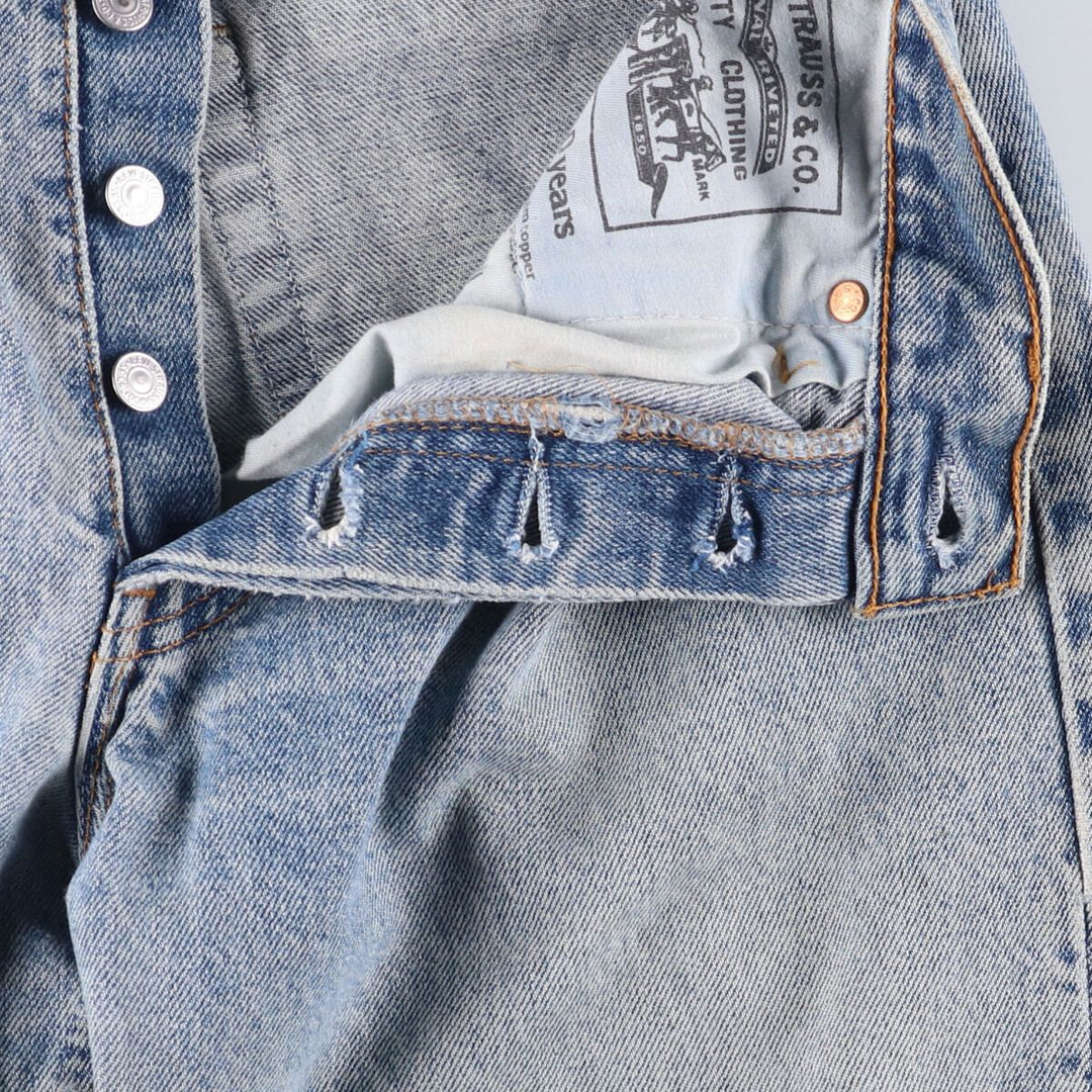 Levi's 517-0216 Euro model bootcut denim pants made in the UK, men's w30 equivalent cotton Blue type light blue Vintage Second Hand