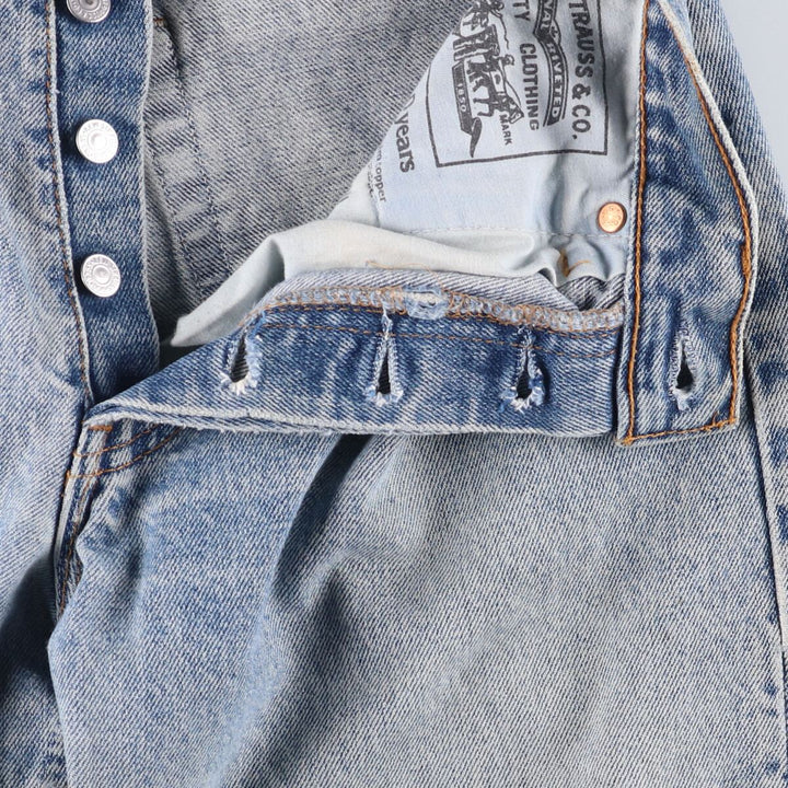 Levi's 517-0216 Euro model bootcut denim pants made in the UK, men's w30 equivalent cotton Blue type light blue Vintage Second Hand