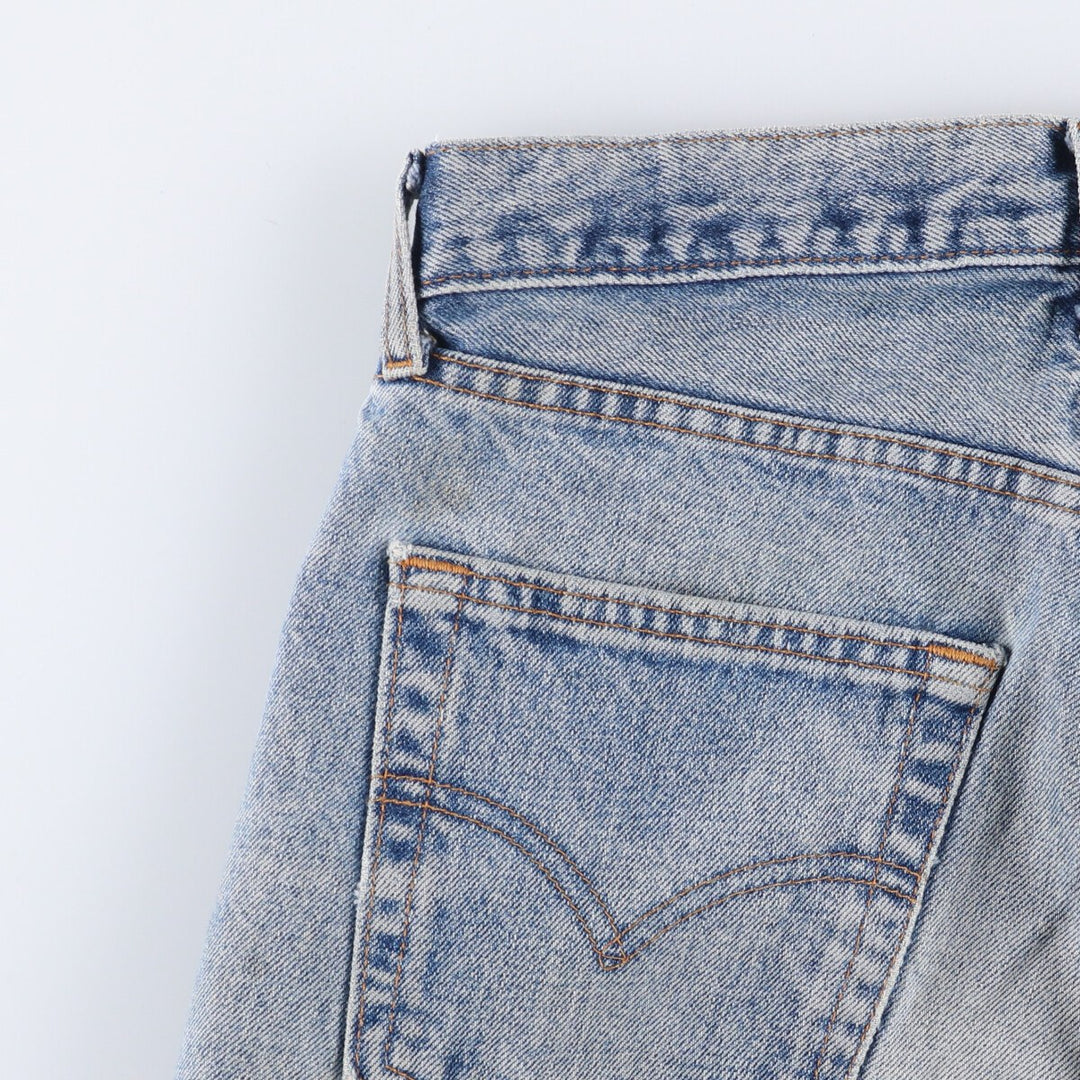 Levi's 517-0216 Euro model bootcut denim pants made in the UK, men's w30 equivalent cotton Blue type light blue Vintage Second Hand