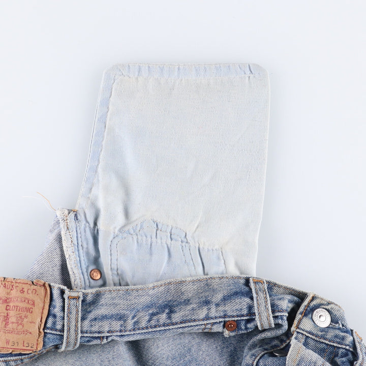 Levi's 517-0216 Euro model bootcut denim pants made in the UK, men's w30 equivalent cotton Blue type light blue Vintage Second Hand