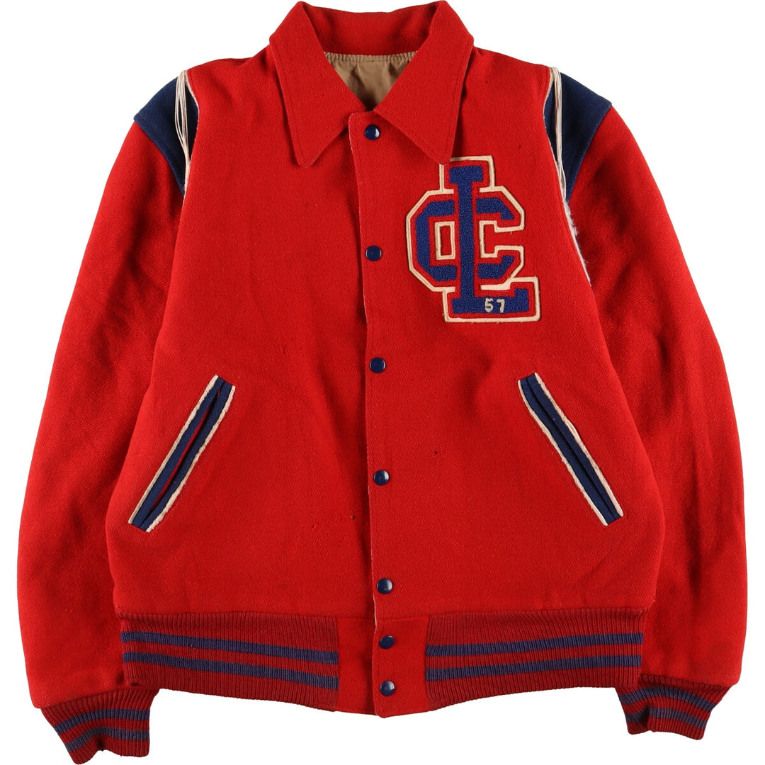 BELLS Reversible Wool Varsity Jacket Award Jacket Varsity Jacket Men's L Size Vintage /evb009905