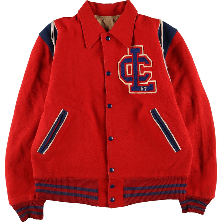 BELLS Reversible Wool Varsity Jacket Award Jacket Varsity Jacket Men's L Size Vintage /evb009905