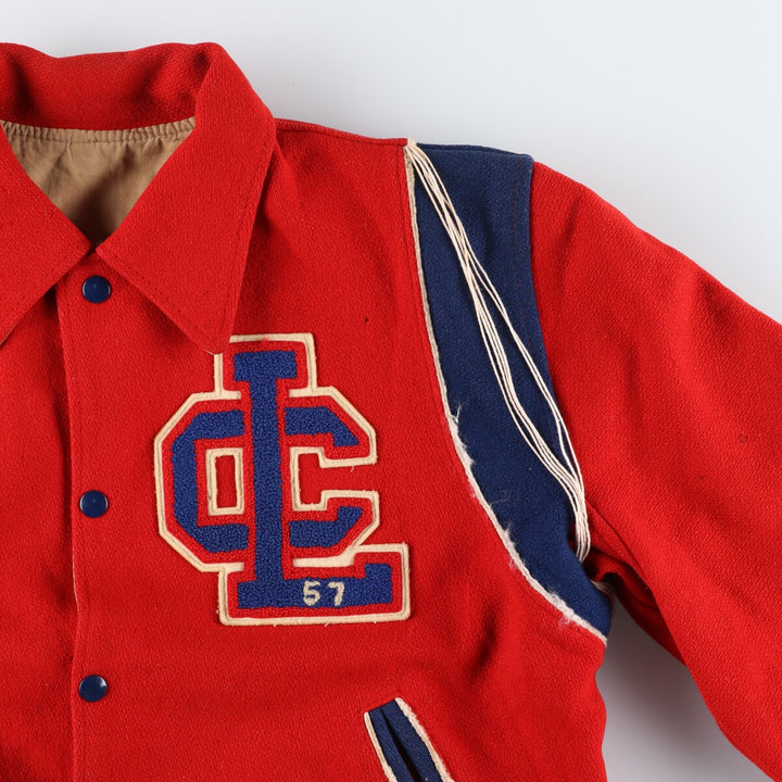 BELLS Reversible Wool Varsity Jacket Award Jacket Varsity Jacket Men's L Size Vintage /evb009905