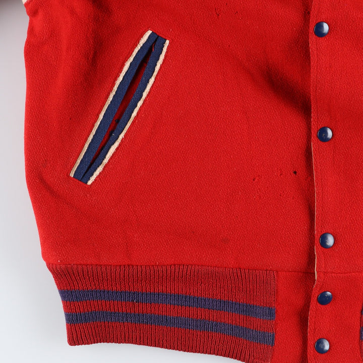 BELLS Reversible Wool Varsity Jacket Award Jacket Varsity Jacket Men's L Size Vintage /evb009905