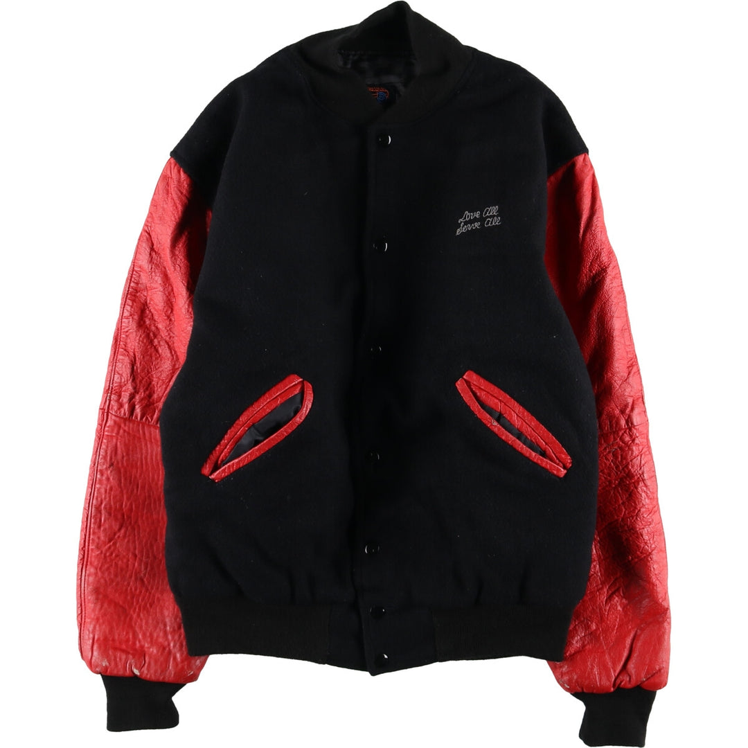 STORMIN NORMAN PRODUTIONS Hard Rock Cafe Leather Wool Buttoned Varsity Jacket for Men (S) /evb009906