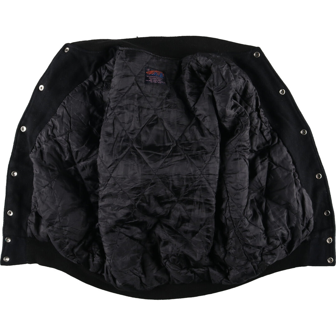 STORMIN NORMAN PRODUTIONS Hard Rock Cafe Leather Wool Buttoned Varsity Jacket for Men (S) /evb009906