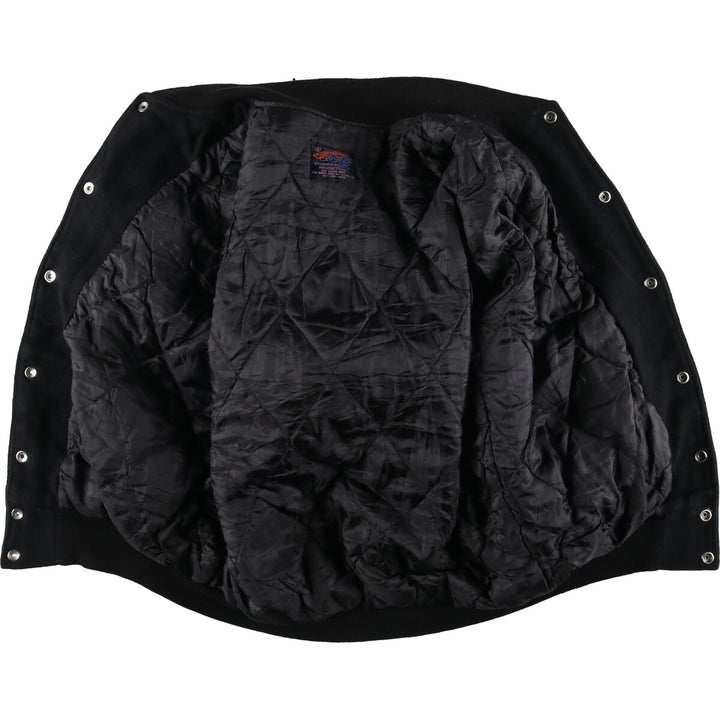 STORMIN NORMAN PRODUTIONS Hard Rock Cafe Leather Wool Buttoned Varsity Jacket for Men (S) /evb009906