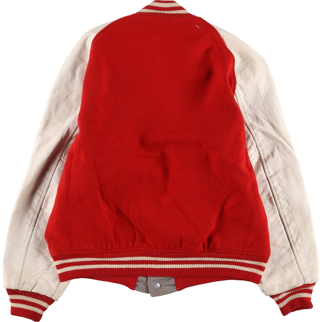 60s-70'S BUTWIN Leather Sleeve Wool Varsity Jacket Award Jacket Varsity Jacket Men's L Size Vintage /evb009908