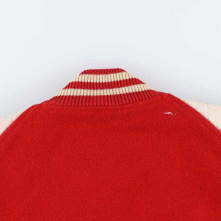 60s-70'S BUTWIN Leather Sleeve Wool Varsity Jacket Award Jacket Varsity Jacket Men's L Size Vintage /evb009908