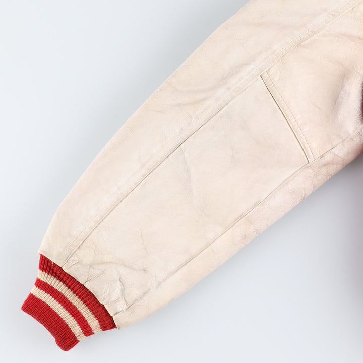 60s-70'S BUTWIN Leather Sleeve Wool Varsity Jacket Award Jacket Varsity Jacket Men's L Size Vintage /evb009908