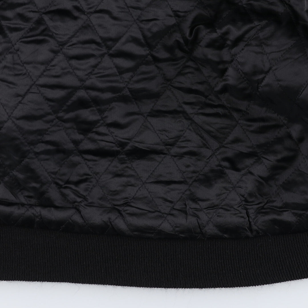 90'S Hard Rock Cafe Padded Sleeve Leather Acrylic x Wool Button Varsity Jacket Men's M Size /evb009909