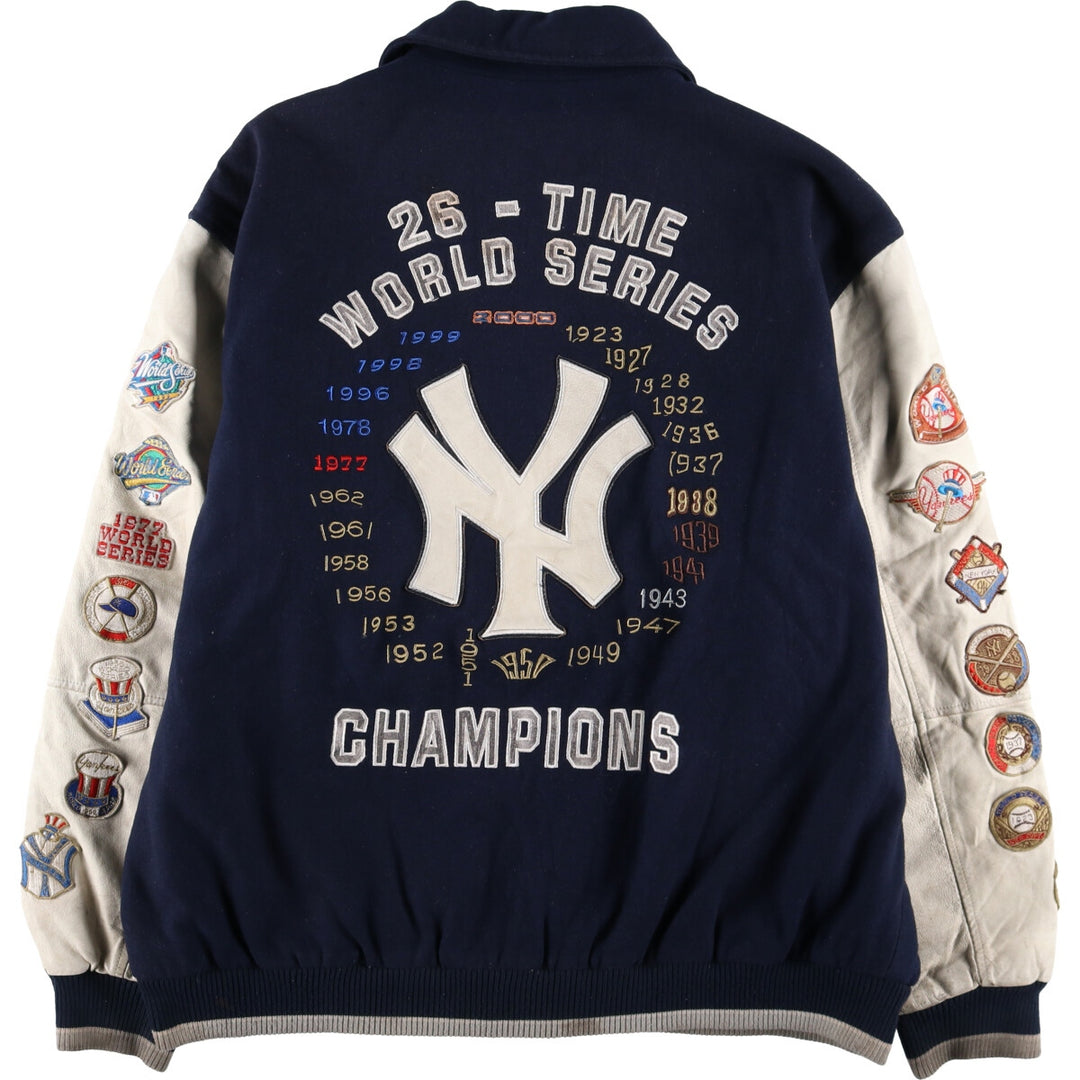 Genuine Merchandise New York Yankees Leather Wool Jacket Award Jacket Men's XXL /evb009910