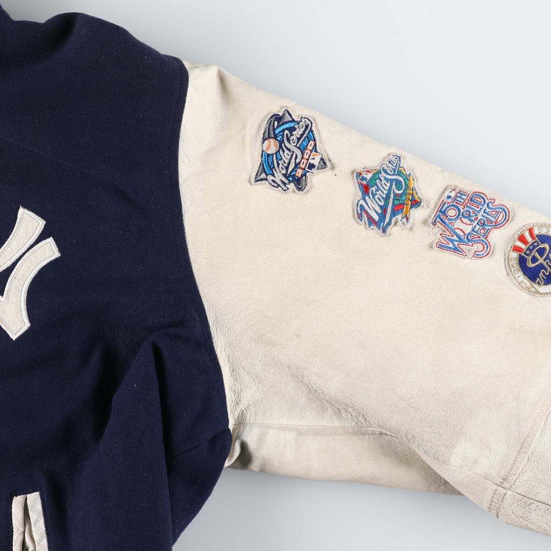 Genuine Merchandise New York Yankees Leather Wool Jacket Award Jacket Men's XXL /evb009910