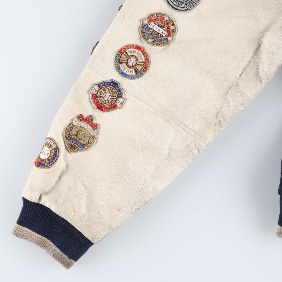 Genuine Merchandise New York Yankees Leather Wool Jacket Award Jacket Men's XXL /evb009910